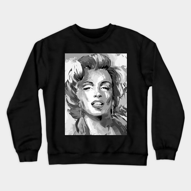 Marilyn Black and White 2 Crewneck Sweatshirt by mailsoncello